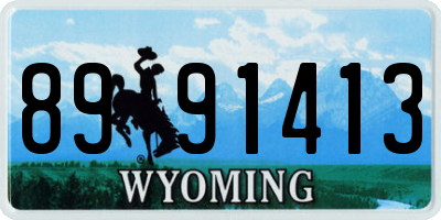 WY license plate 8991413