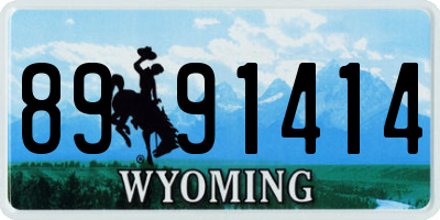 WY license plate 8991414