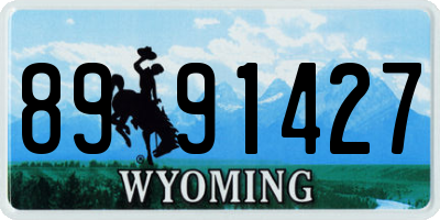 WY license plate 8991427
