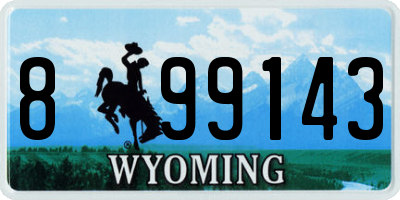 WY license plate 899143