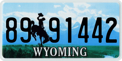 WY license plate 8991442