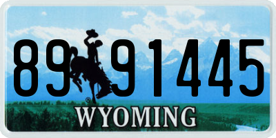 WY license plate 8991445