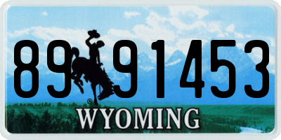 WY license plate 8991453