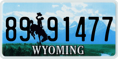 WY license plate 8991477