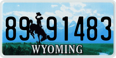 WY license plate 8991483