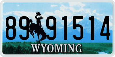 WY license plate 8991514