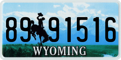 WY license plate 8991516