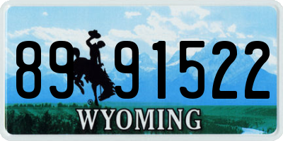 WY license plate 8991522