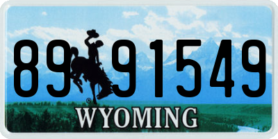 WY license plate 8991549