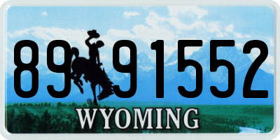 WY license plate 8991552