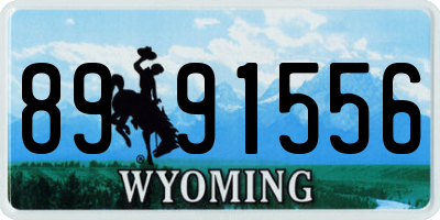 WY license plate 8991556