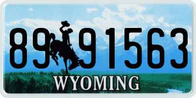 WY license plate 8991563