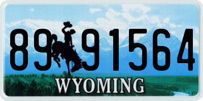 WY license plate 8991564