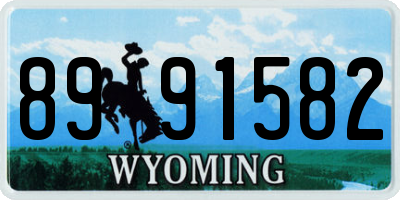 WY license plate 8991582