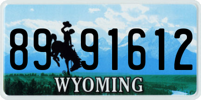WY license plate 8991612