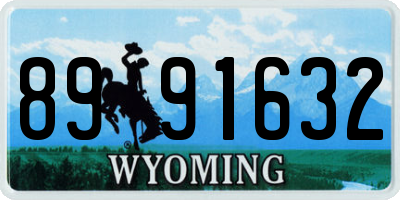 WY license plate 8991632