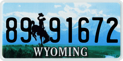 WY license plate 8991672