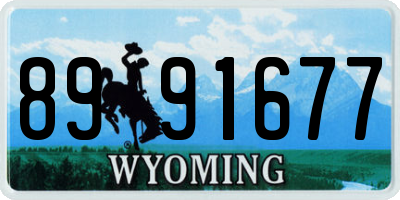 WY license plate 8991677