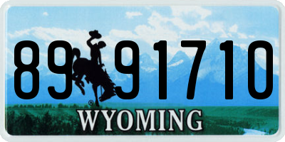 WY license plate 8991710