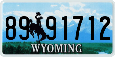 WY license plate 8991712