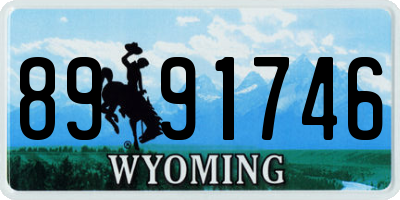 WY license plate 8991746