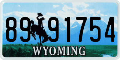 WY license plate 8991754