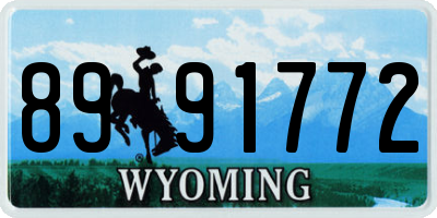 WY license plate 8991772