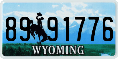 WY license plate 8991776
