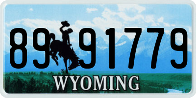 WY license plate 8991779