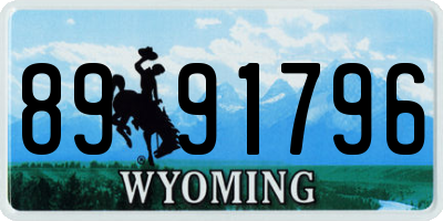 WY license plate 8991796