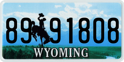 WY license plate 8991808