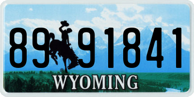 WY license plate 8991841
