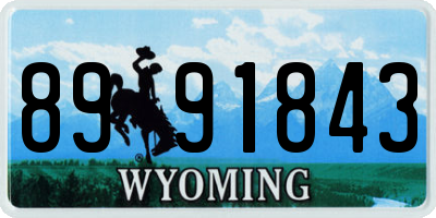 WY license plate 8991843