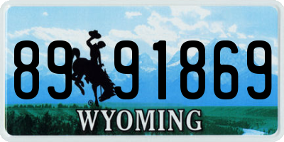 WY license plate 8991869
