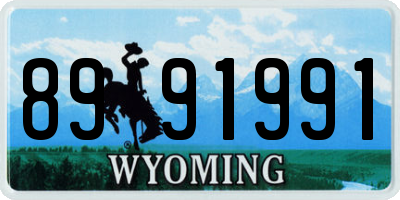 WY license plate 8991991