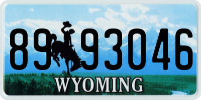 WY license plate 8993046