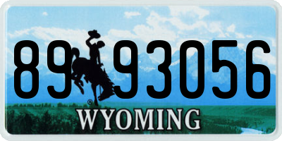 WY license plate 8993056