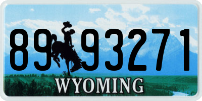 WY license plate 8993271