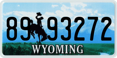 WY license plate 8993272
