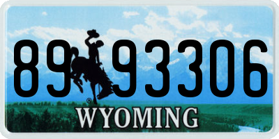 WY license plate 8993306
