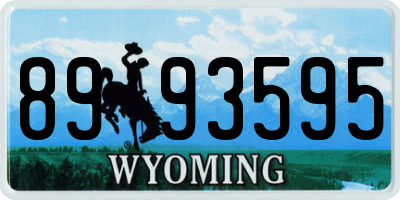 WY license plate 8993595