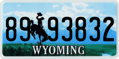 WY license plate 8993832