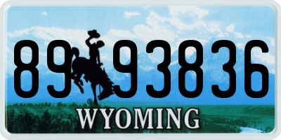 WY license plate 8993836