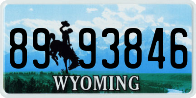 WY license plate 8993846