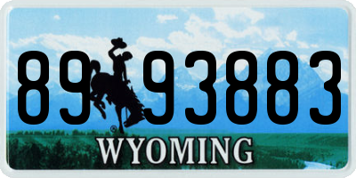 WY license plate 8993883