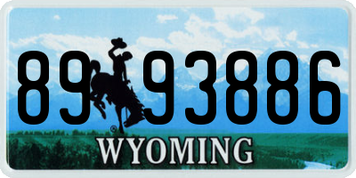 WY license plate 8993886