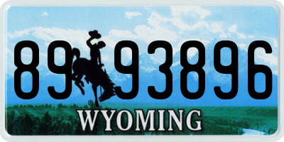 WY license plate 8993896