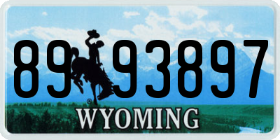 WY license plate 8993897