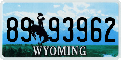 WY license plate 8993962