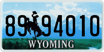 WY license plate 8994010
